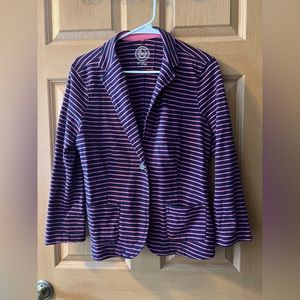 Women’s Pink and Blue Stripped Blazer Size XL